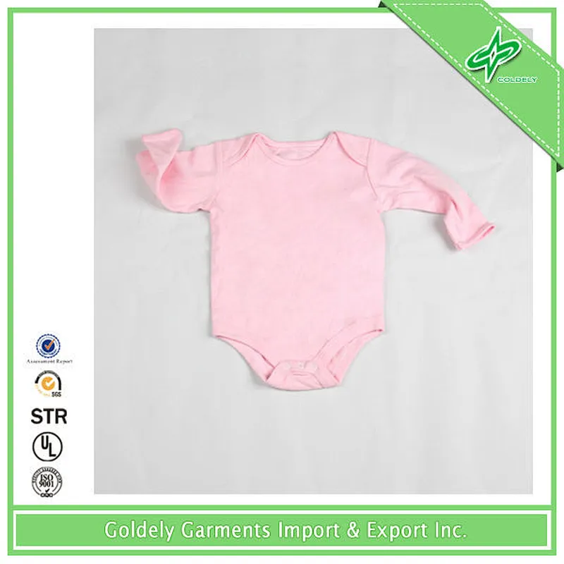 Hot Sale Hot Pink Custom Baby Clothing Soft Cotton Baby Clothing