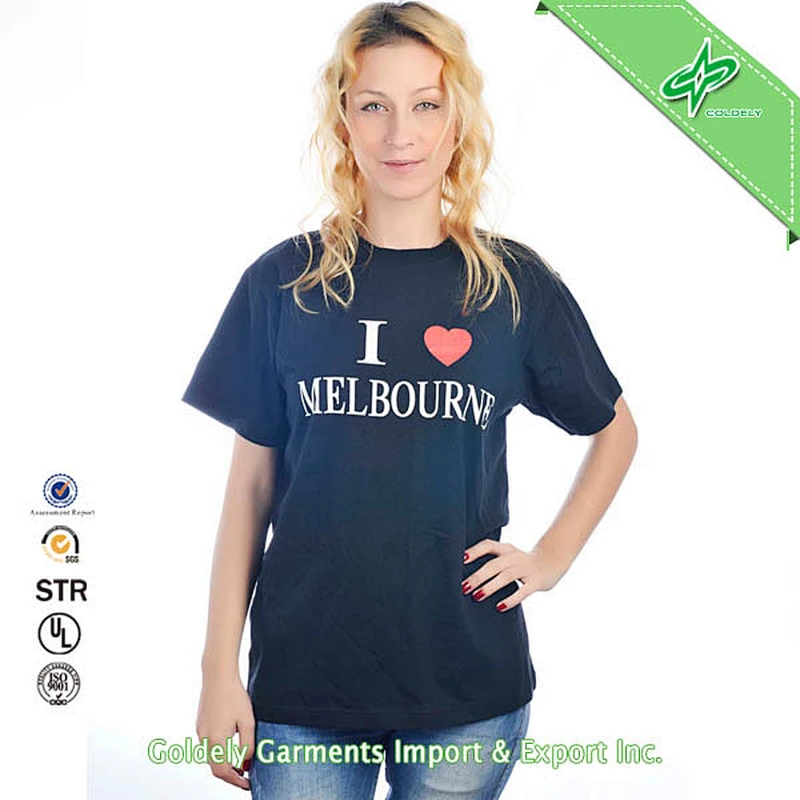 2014 Fashion Wholesale 100% Cotton Tshirts I Love Black Women T Shirt