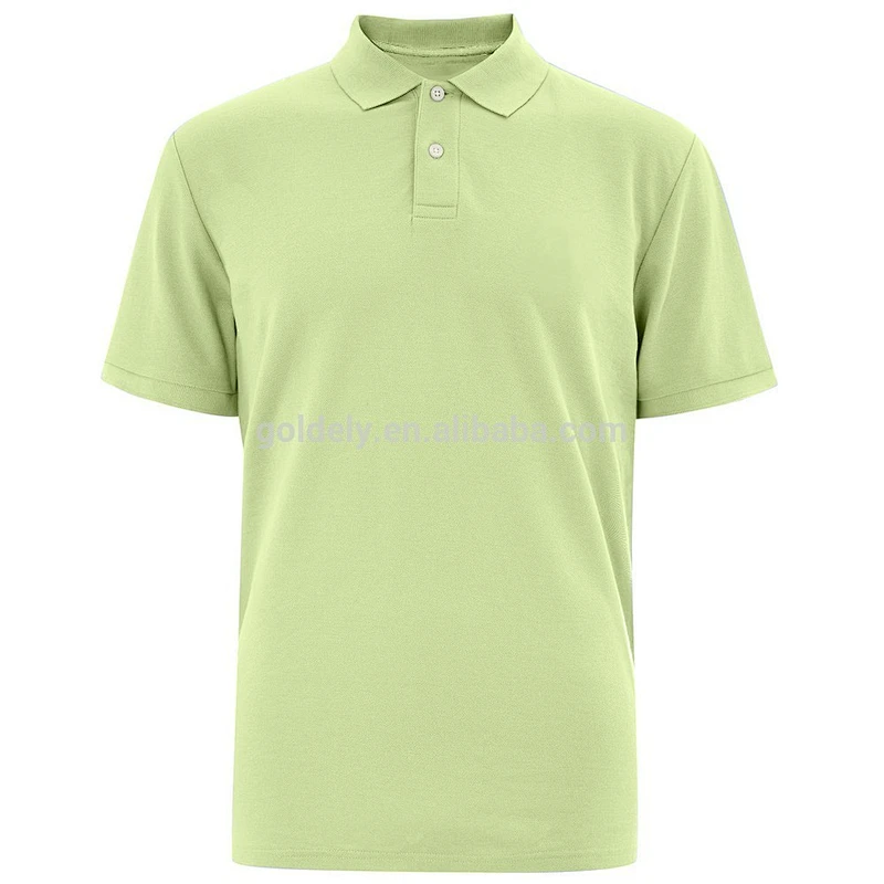 Men white short sleeve polo t shirts plain dyed