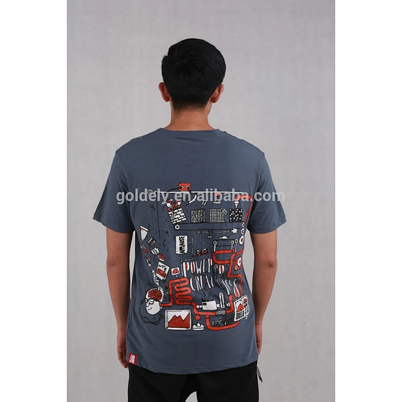 wholesale striped t-shirt in men short sleeve plain dyed
