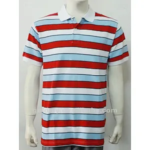 Man's stripe polo shirt/cotton striped polo shirt for man
