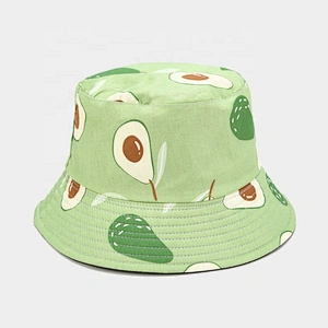 New!Sushi pattern bucket hat vegetarian Burger fries double basin hat summer outdoor