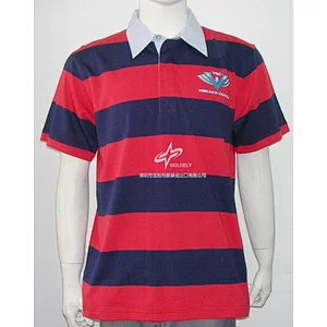 Brank name OEM polo shirt stripe 100% polyester polo shirt