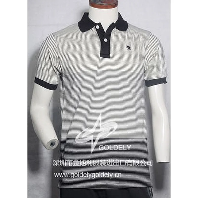 Yard dye golf men's t shirt with free sample