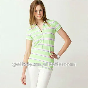 stripe polo shirt for women