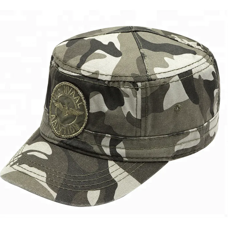 Custom design logo flex fitted military baseball hats
