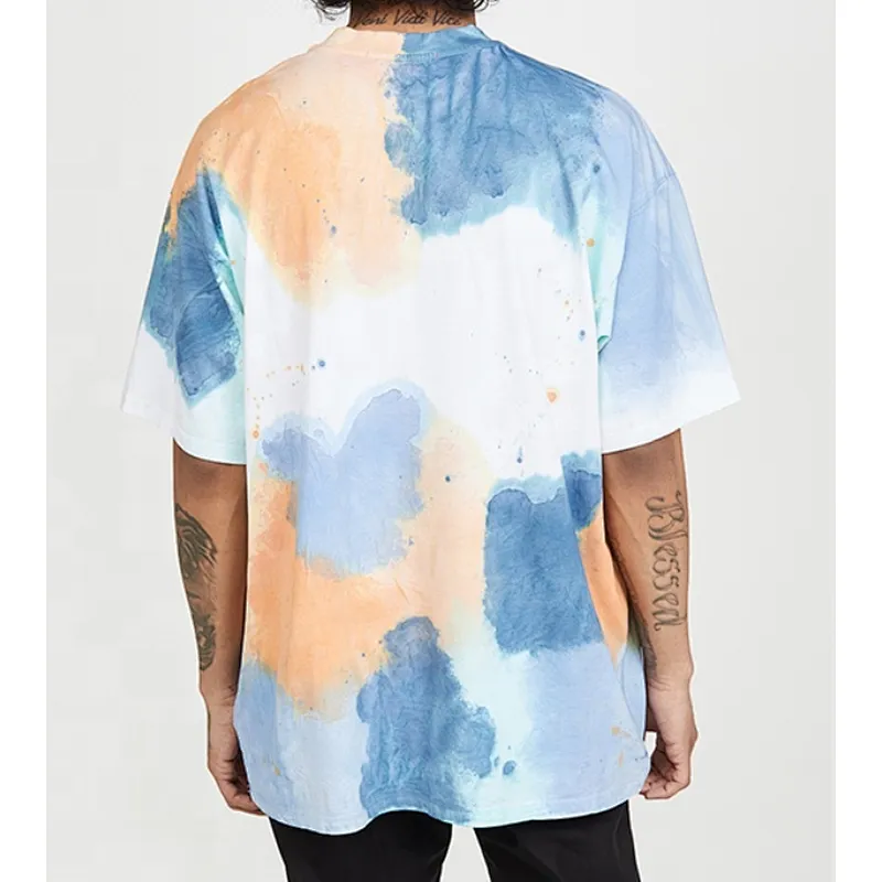 2020 Oversized 100% Cotton Wholesale Custom Private Label Mens Tie Dye T-Shirt
