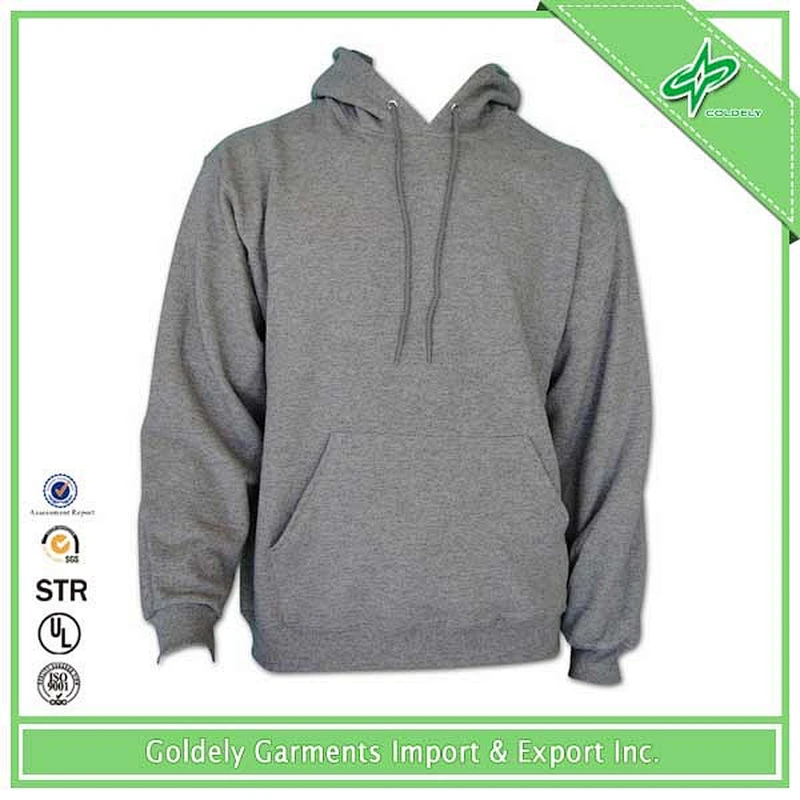 2011 new style 10%polyester 90%cotton long sleeve plain black thick zipper hoody