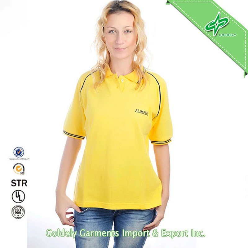 OEM Fashion Three Fitted Button Down Polo Shirt Womens