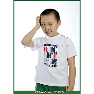 100% cotton plain white baby kids t shirts