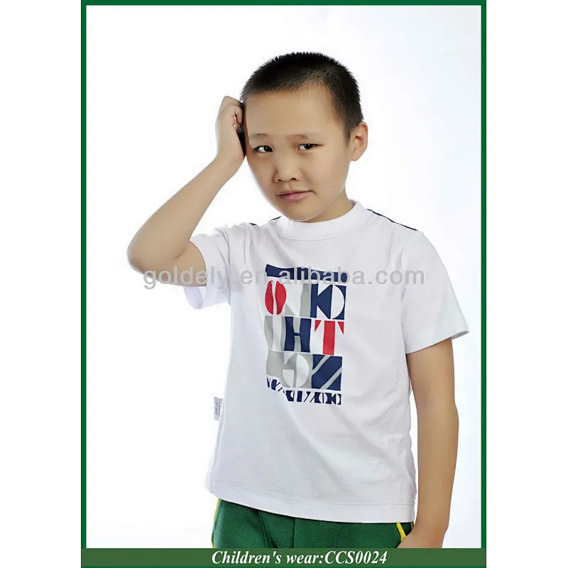 100% cotton plain white baby kids t shirts