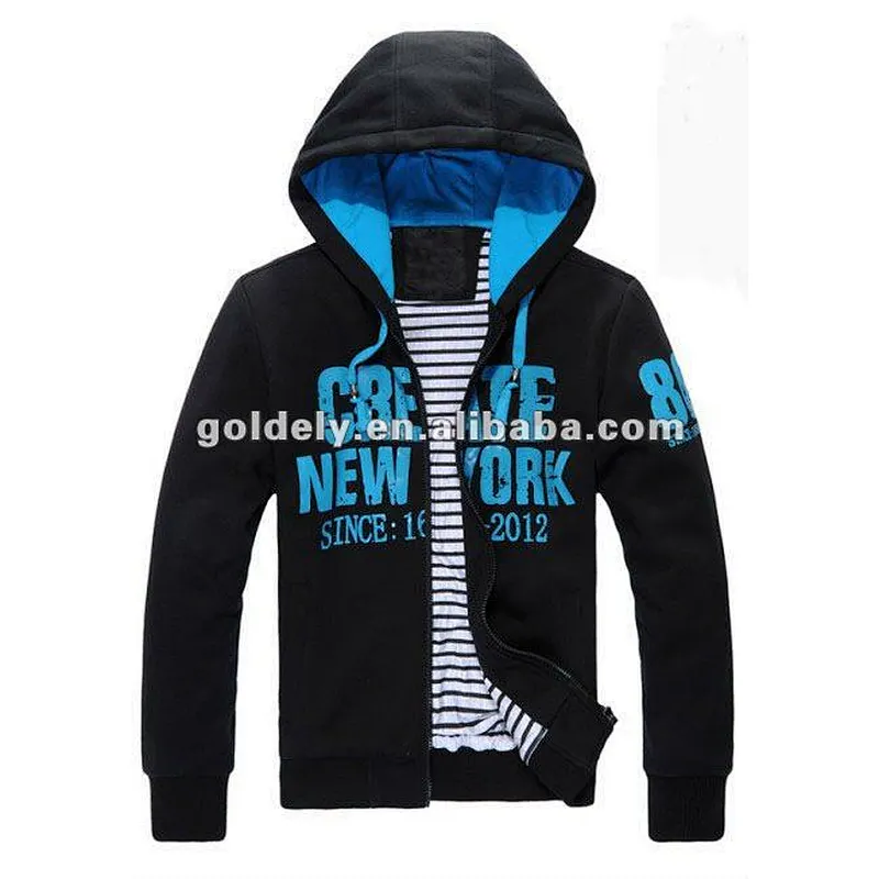 100% cotton printing men's zip hoody fasionable zip hoody
