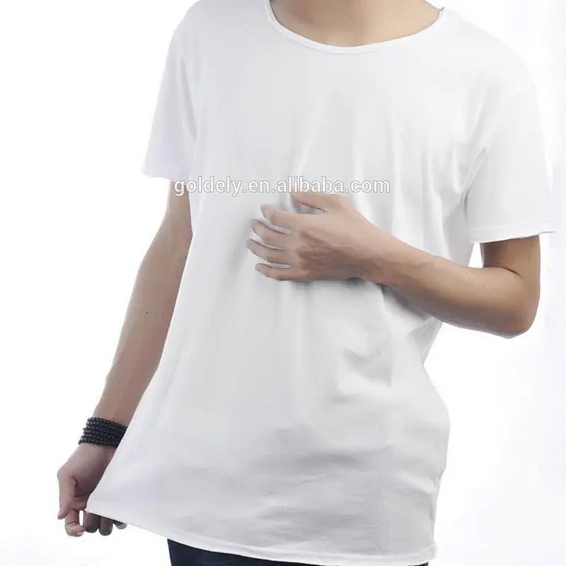 Promotional Cheap Wholesale Custom Cotton Polyester T Shirts Plain White Blank T Shirts In Bulk
