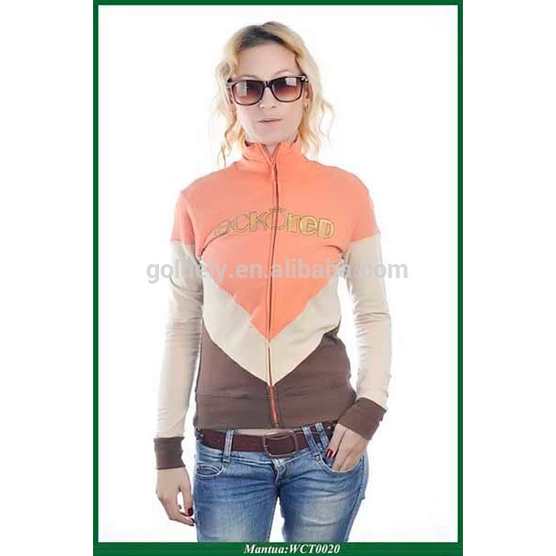 Fashion unique baseball coat fleece jacket for women