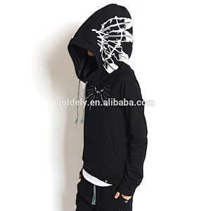 China custom CVC pullover printed hoodie hip hop hoodie OEM