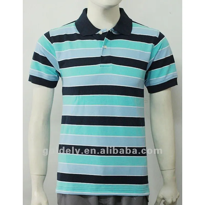 men stripe polo shirt/cotton engineering polo shirt for man