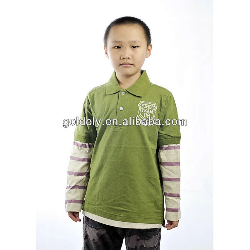 boy's long sleeve T-shirt 100% cotton