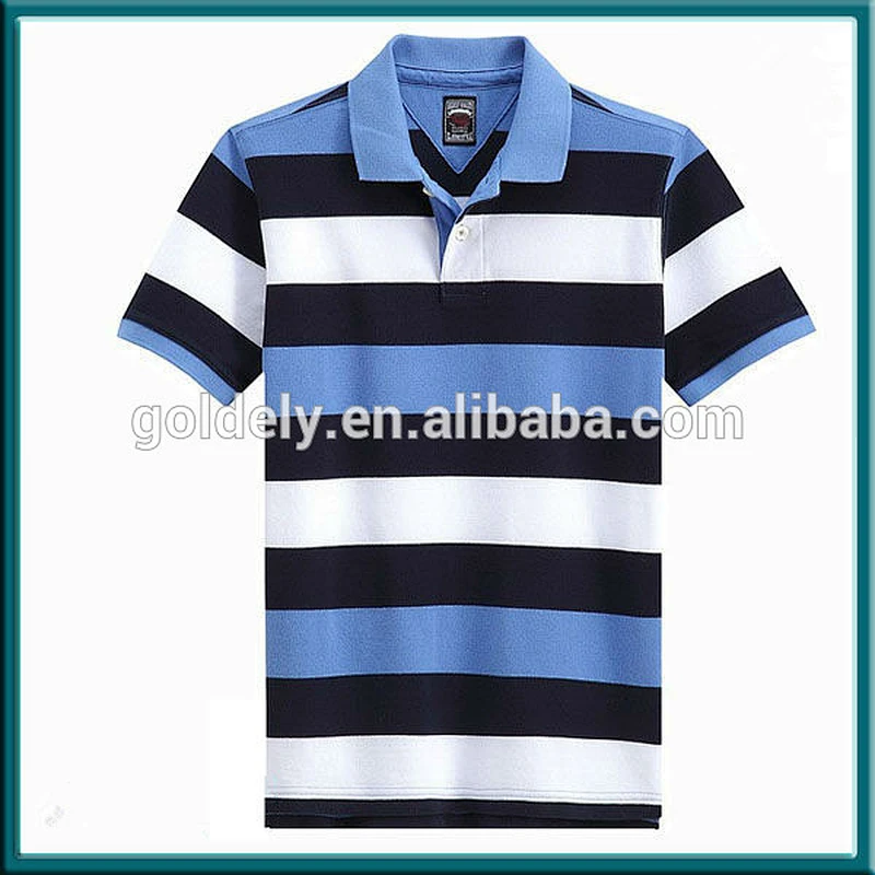 top fashion stripes polo shirt color combination manufacturer china
