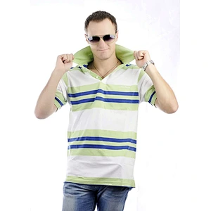 Wholesale China t shirt factory custom men polo collar striped t shirts