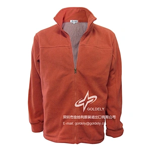 Manufacture Men's polar fleece coat with zipper up