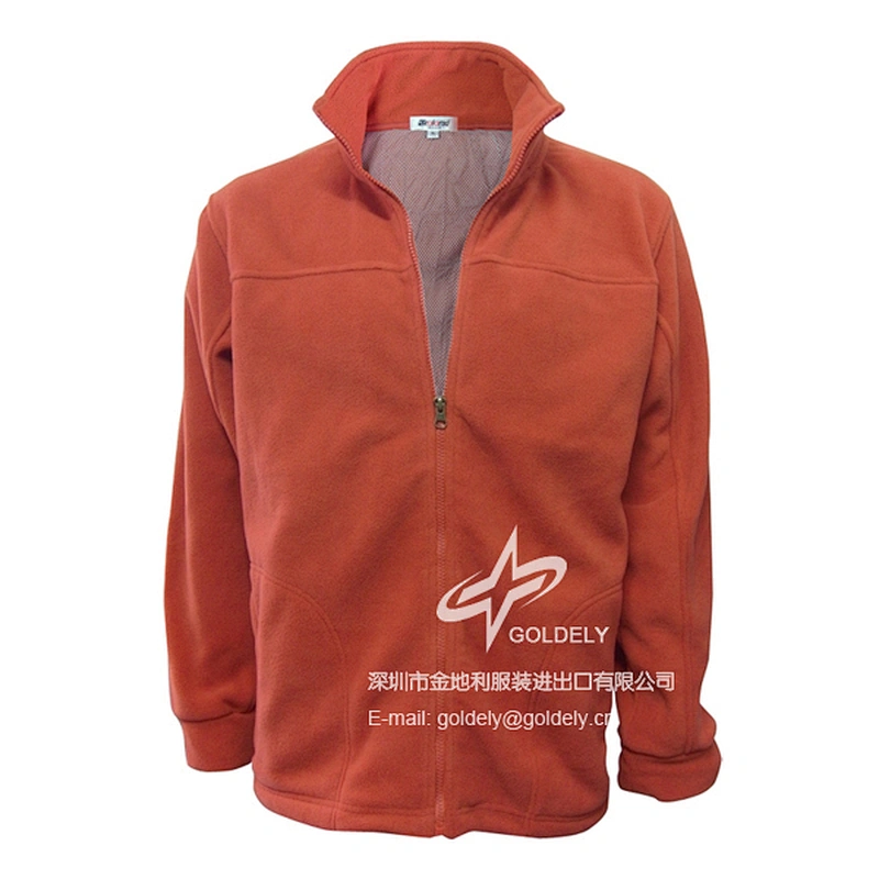Manufacture Men's polar fleece coat with zipper up