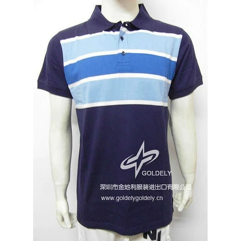 Blue men's polo t shirt clothing with high quality