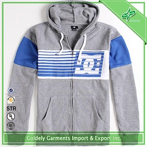 high quality custom striped hoodie for men