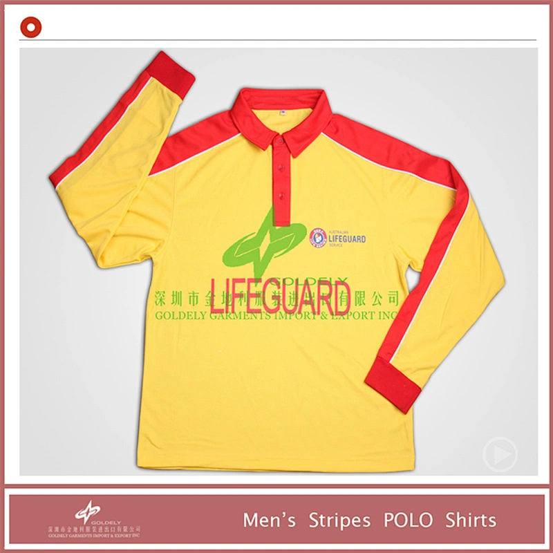 Eco-friendly Organic Cotton Classic Men's Long Sleeve Polo Shirt