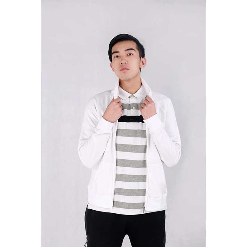 High quality custom full-zipper men fleece jacket with hood