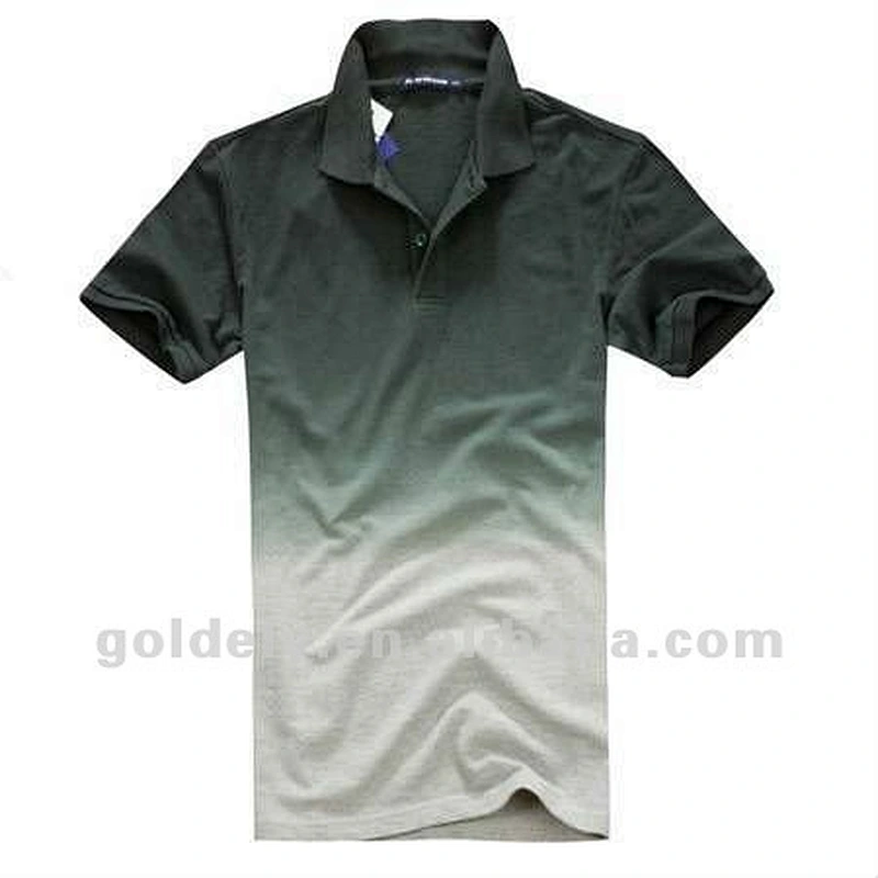 Men's fading color polo shirts