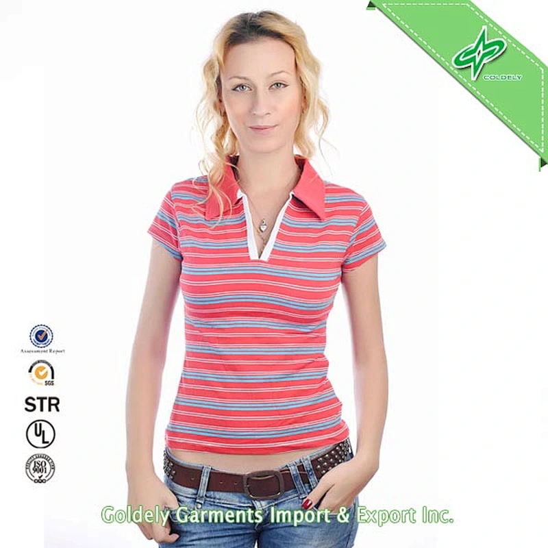 New Design Women Polo Shirt Sale Wholesale Price All Cotton