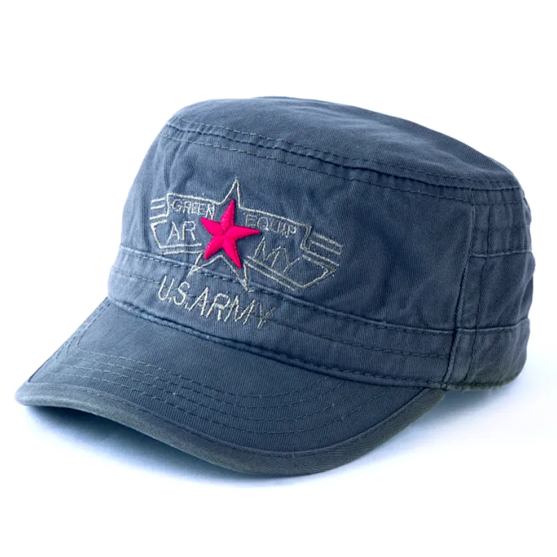 Custom design logo flex fitted military baseball hats
