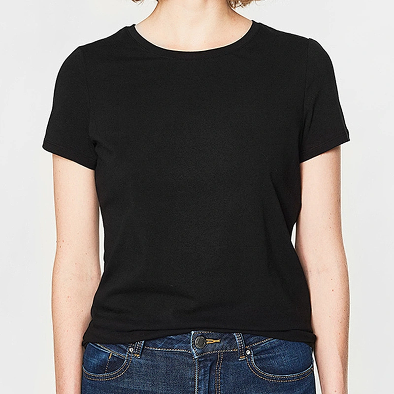 Promotional Cheap Wholesale Custom Cotton Polyester T Shirts Plain White Blank T Shirts In Bulk