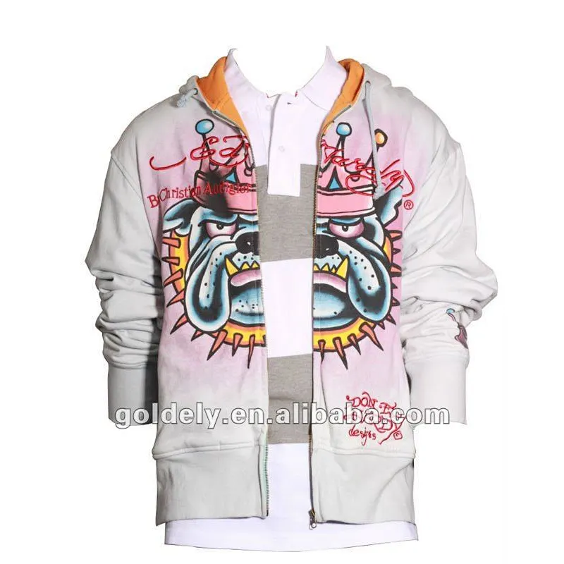 Popular mens knitted hoodies clothing with cool prints