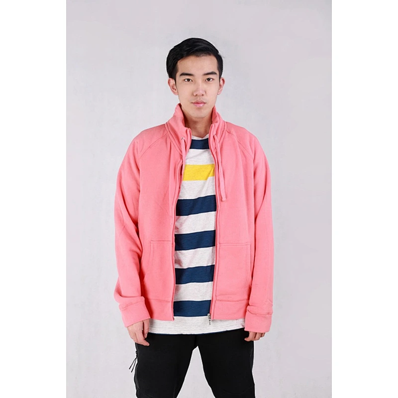 High quality custom full-zipper men fleece jacket with hood
