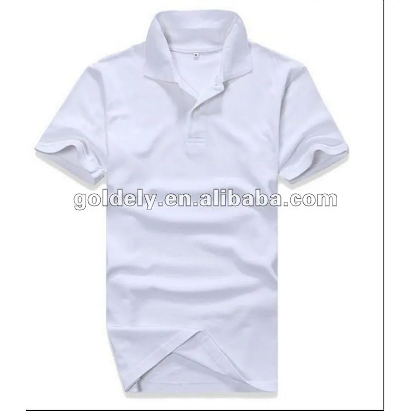 white polo golf T-shirt for men's sports and business