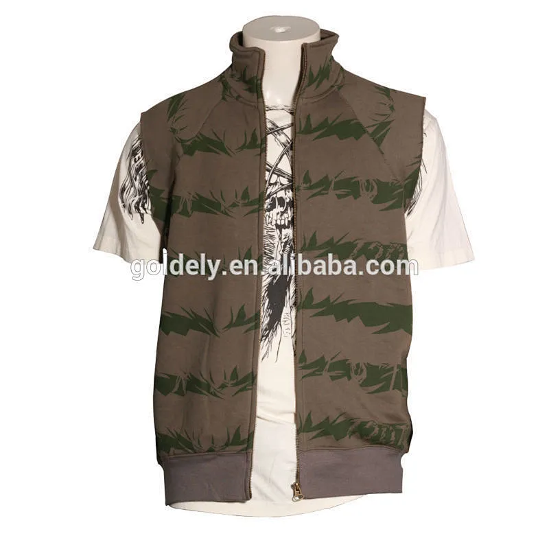 top quality wholesale mens sleeveless hoodie fatcory with OEM service