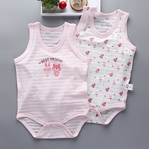 Plain dyed baby girl romper with printing own factory wholesale price