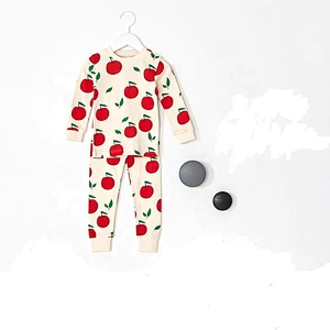 100% cotton boys' and girls' long Johns Baby pajamas 100% cotton trend