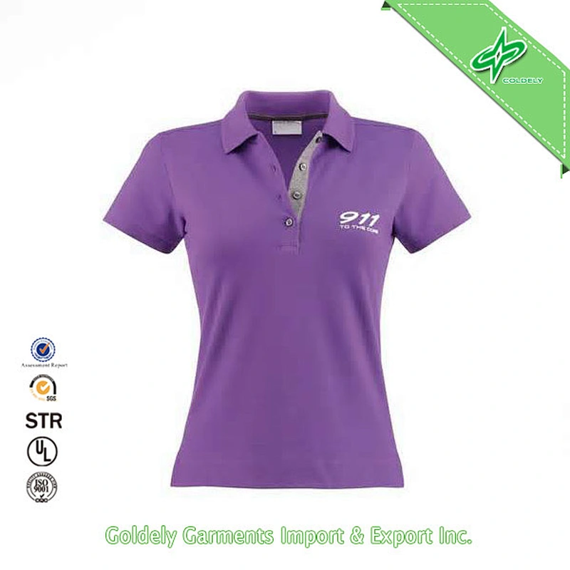 Comfortable Fashionable 100% recycled polyester eco-friendly Polo Shirt for Women