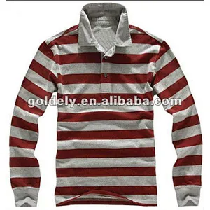 Garment popular long sleeve men's stripe t shirt