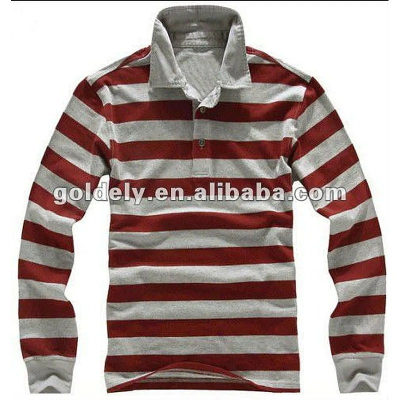 Garment popular long sleeve men's stripe t shirt