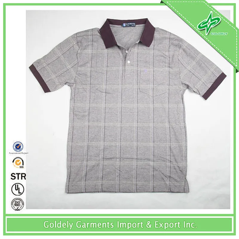 New! 2014 Mens Strip Two Color Polo Shirt for Worker