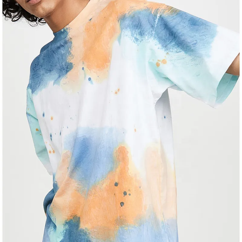 2020 Oversized 100% Cotton Wholesale Custom Private Label Mens Tie Dye T-Shirt