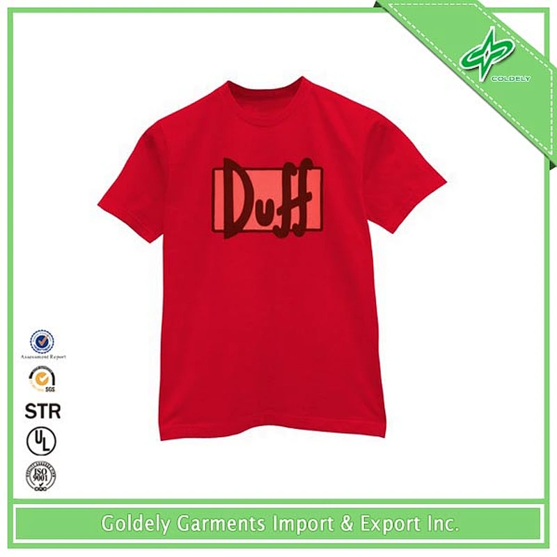Wholesale Round Neck Plain Men Custom T-shirt Embroidery