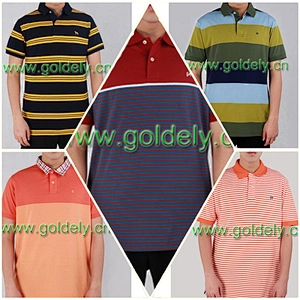 Color stitching two buttons short sleeve high quality jersey cotton polo shirt