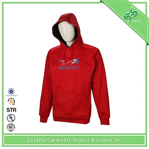 2014 Spring men 100% Polyester New Fashion red fashion No Pocket Hoodie