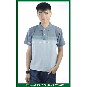 Hot selling engineering polo collar striped t shirt wholesale