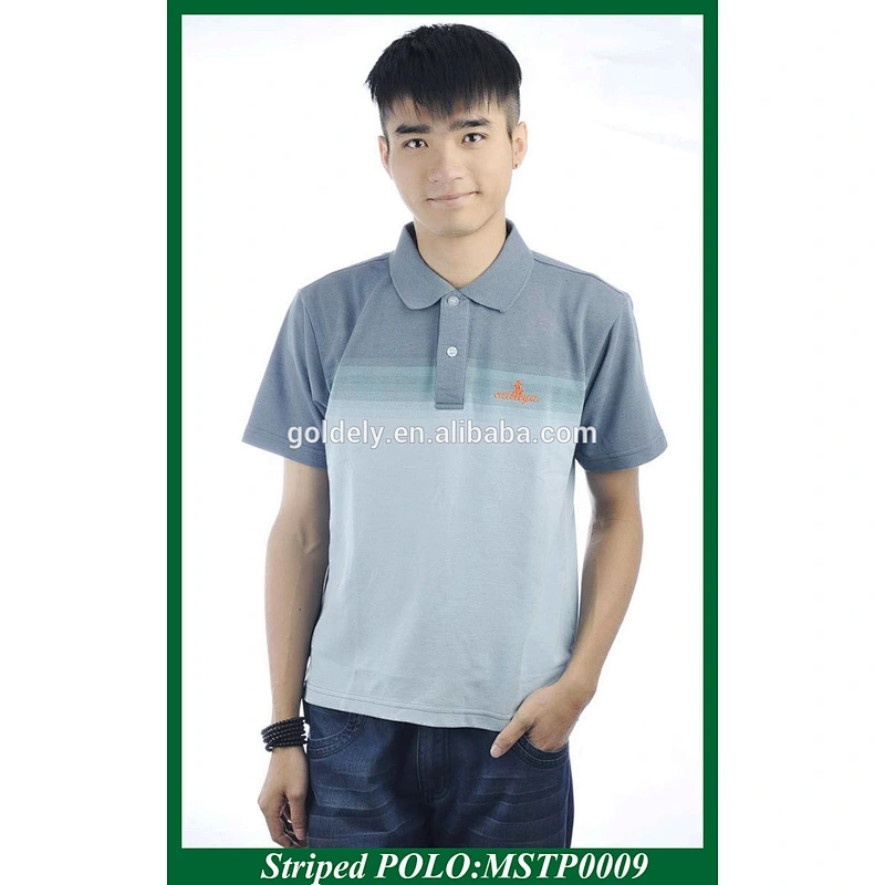 Hot selling engineering polo collar striped t shirt wholesale