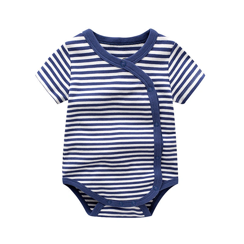 100% cotton Baby short sleeve contracted striped Romper Baby Wear